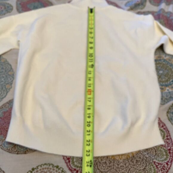 Deep Self Sweater Women’s Size Small Pullover Cream NWT 1/4 Zip High Neck - Picture 10 of 10